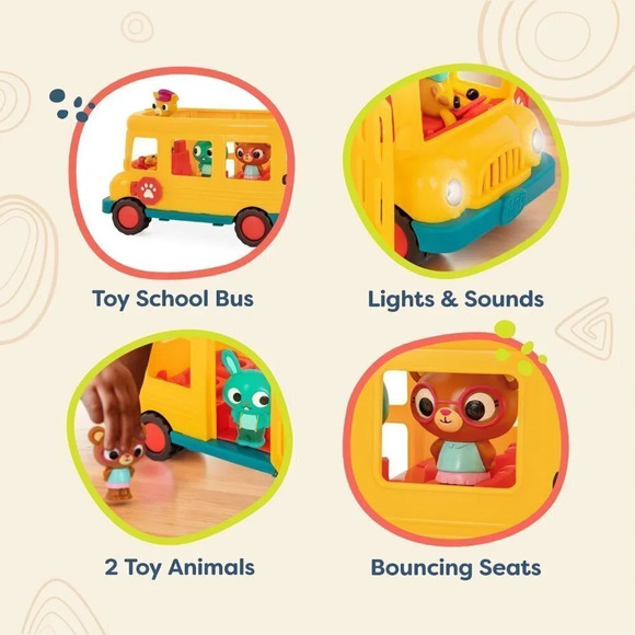 Musical Bonnie's School Bus Lights Sounds Toy Vehicle Toddlers Kids 18  Months - Picture 4 of 7